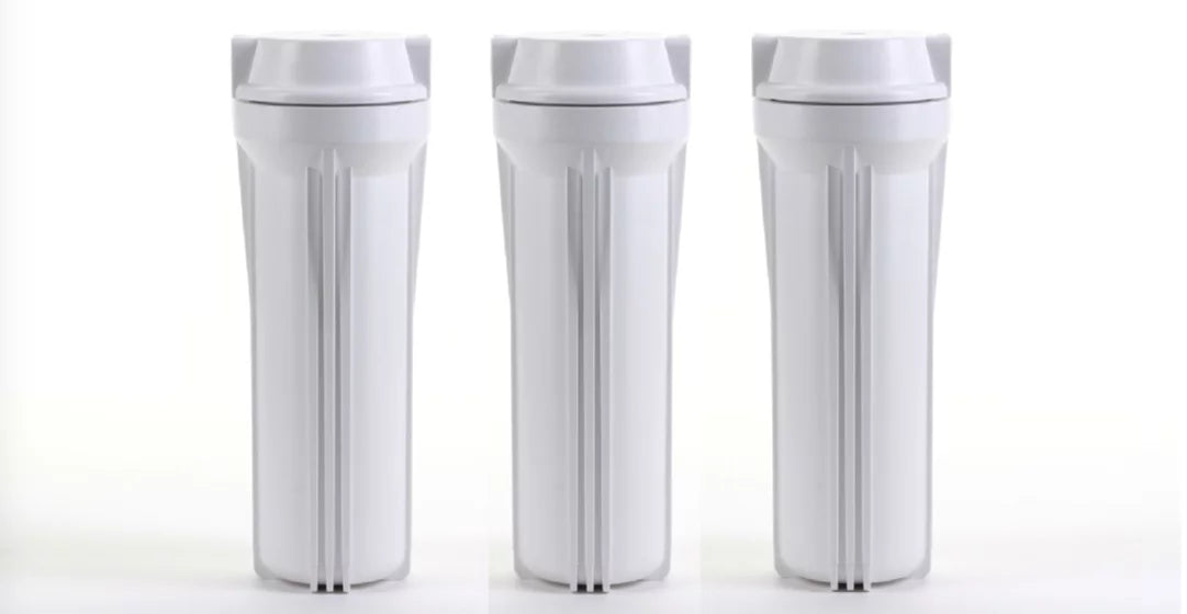 3-Pack White 10" Reverse Osmosis Water Filter Housing L864