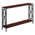 Metal Frame Console Table Cherry Black A117