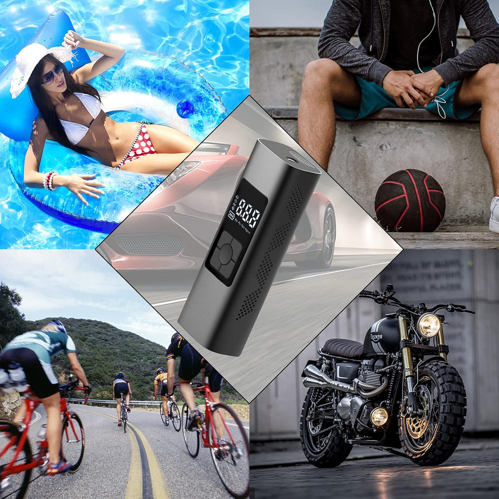 Portable Air Compressor Tire Inflator 6000mAh 150 PSI with Power Bank LED Light P951706