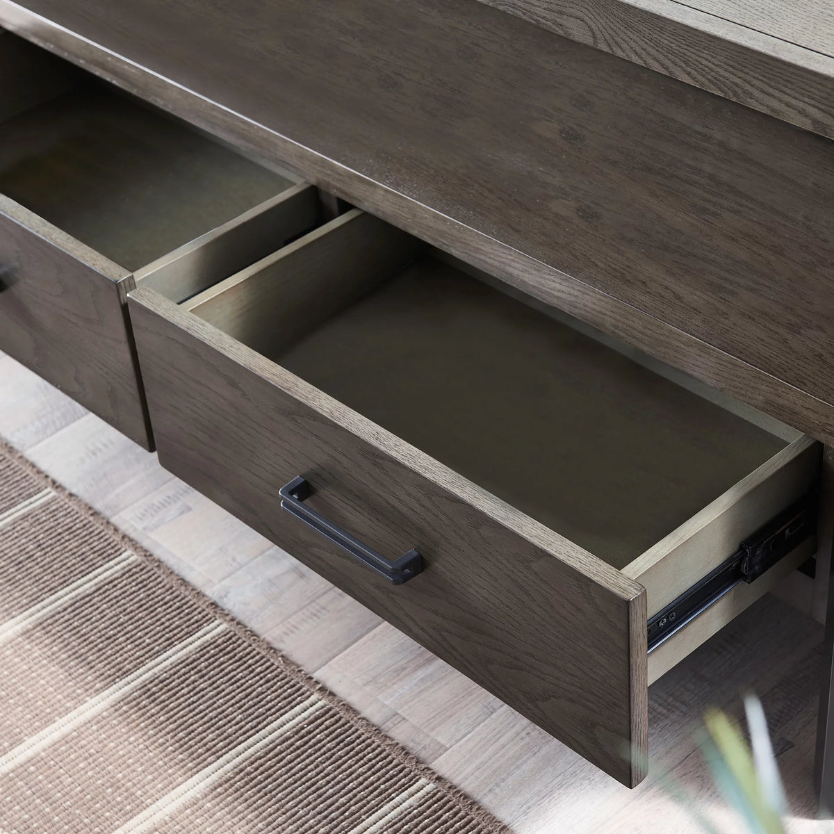 Mixed Metal and Wood Corner TV Stand L860