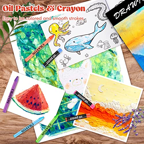 153-Pack Art Set in Wooden Case with 2 A4 Sketch Pads N5358