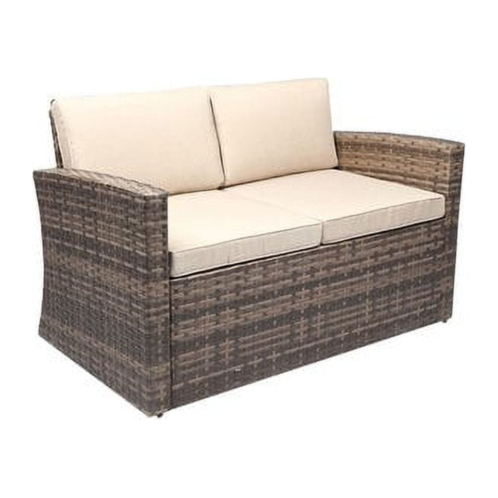 Outdoor Rattan Loveseat with Cushions M9434