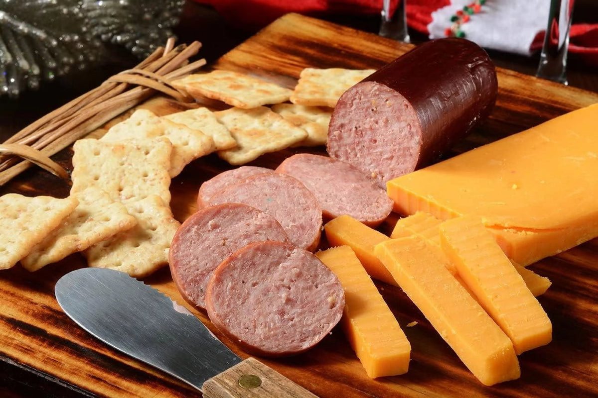 100% Wisconsin Cheese Cracker & Sausage Sampler Gift Basket D16473