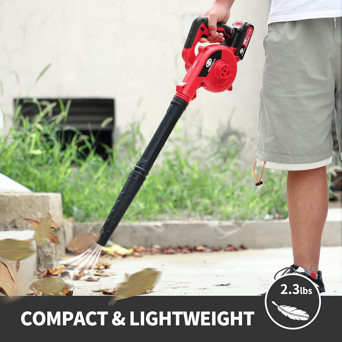 20V Cordless Leaf Blower with Rechargeable Battery, 3 Variable Speeds 150 MPH Max, Pack of 2 U534