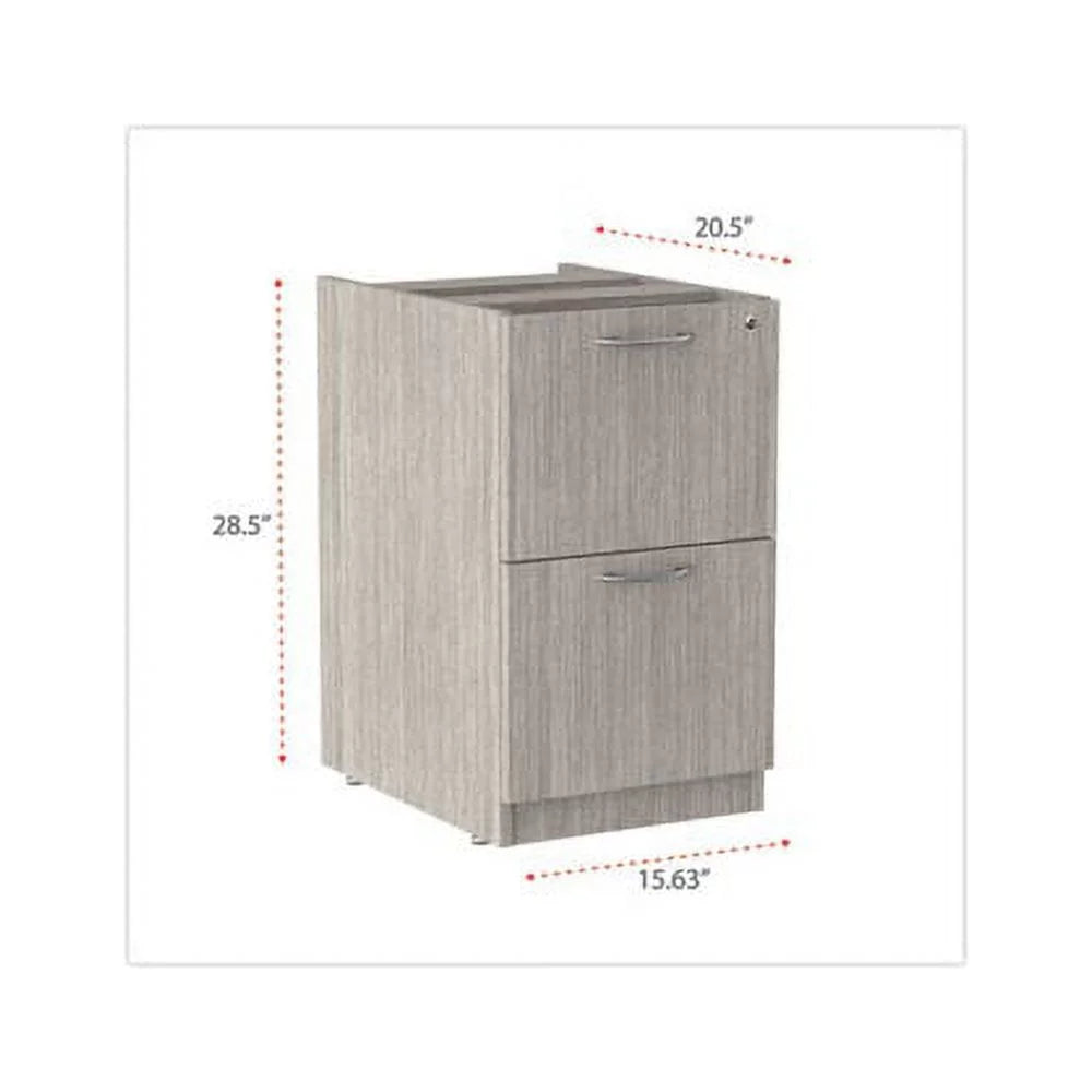 Full Pedestal File 2 Legal/Letter-Size File Drawers Gray A809
