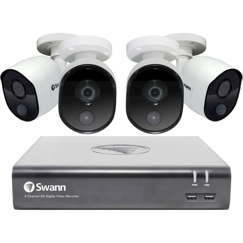 8 Channel 1080p Wired DVR Surveillance System Camera 4 count R12669
