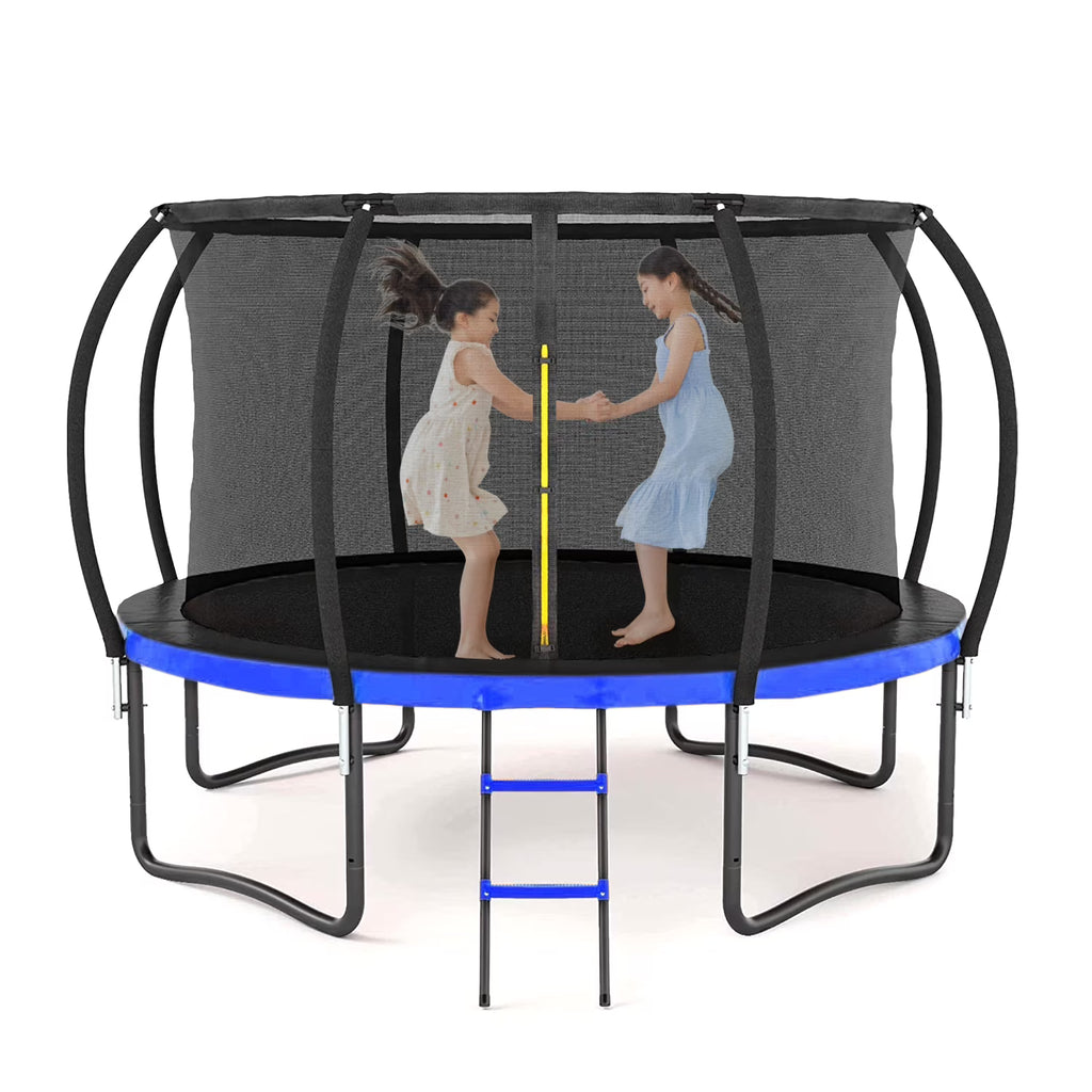 12FT Outdoor Trampoline with Safety Enclosure and Ladder K95552