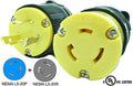 20 Amp Plug & Connector Set Black Industrial Grade O829977