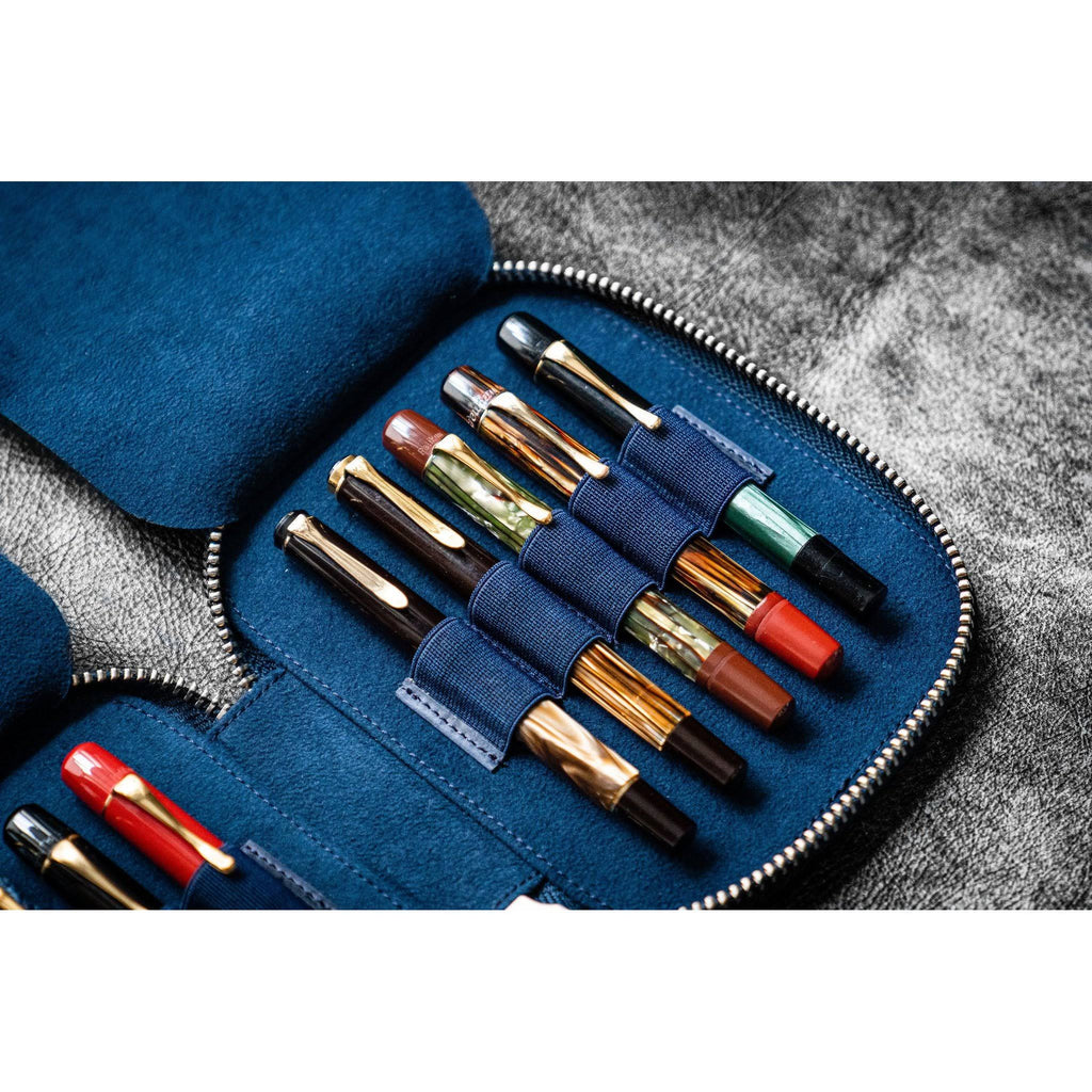 Navy Blue 10 Pen Zipper Case O927922
