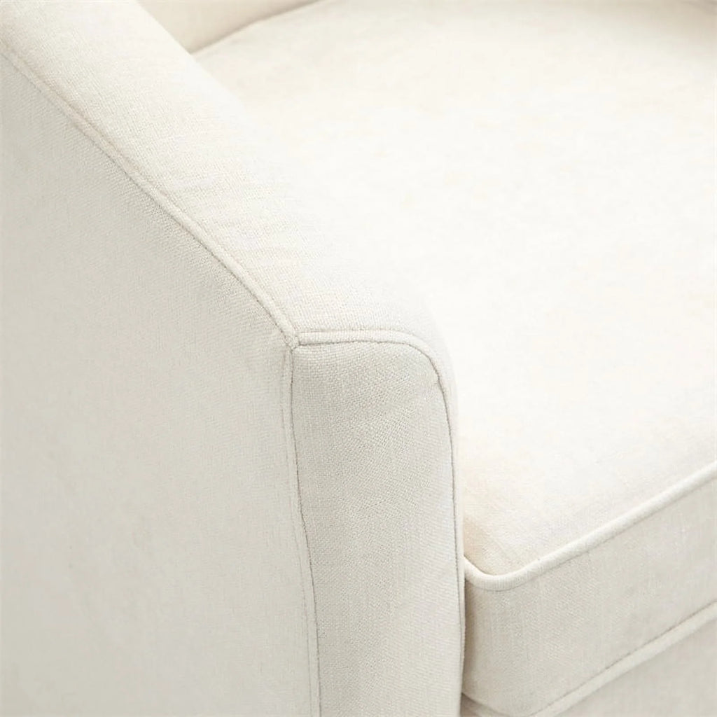 Beige Wood Swivel Upholstered Accent Chair B97400