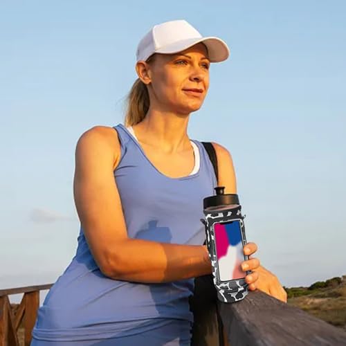 Neoprene Water Bottle Carrier Sling Bag with Strap and Phone Pocket Q244
