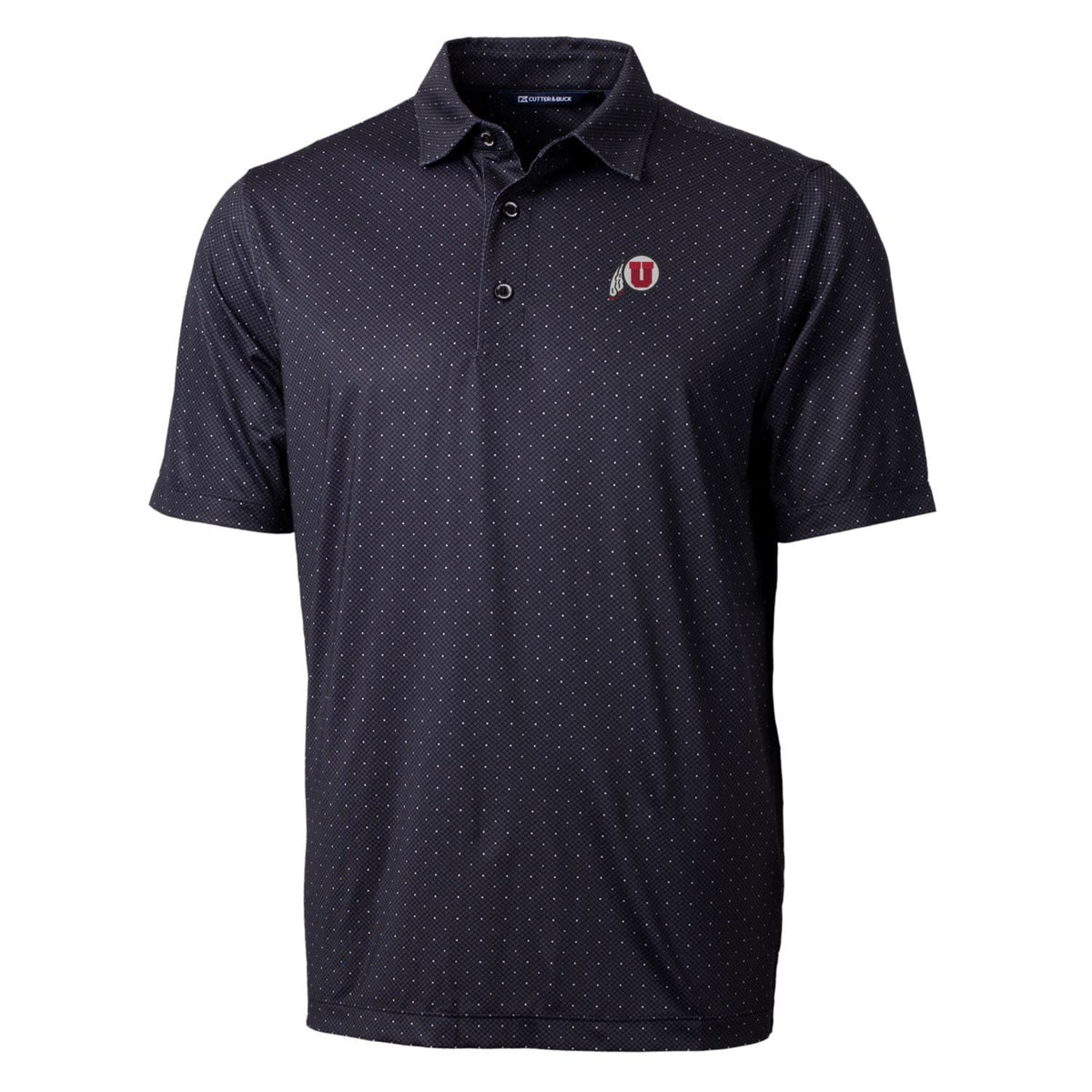 Men's Black Stretch Polo V295