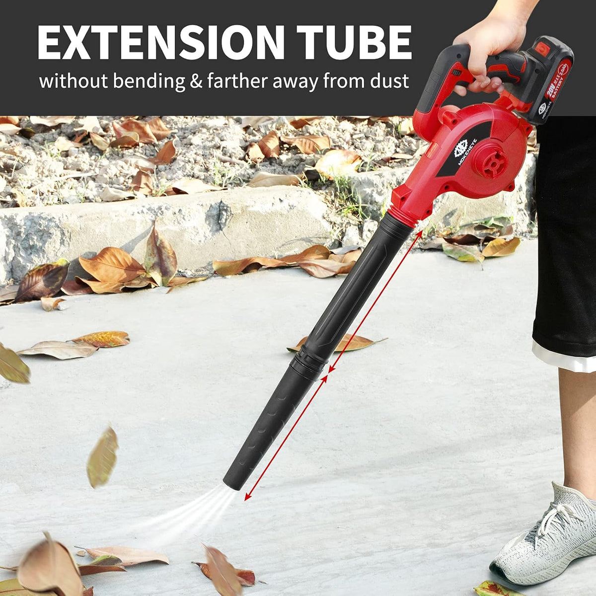 20V Cordless Leaf Blower with Rechargeable Battery, 3 Variable Speeds 150 MPH Max, Pack of 2 U534