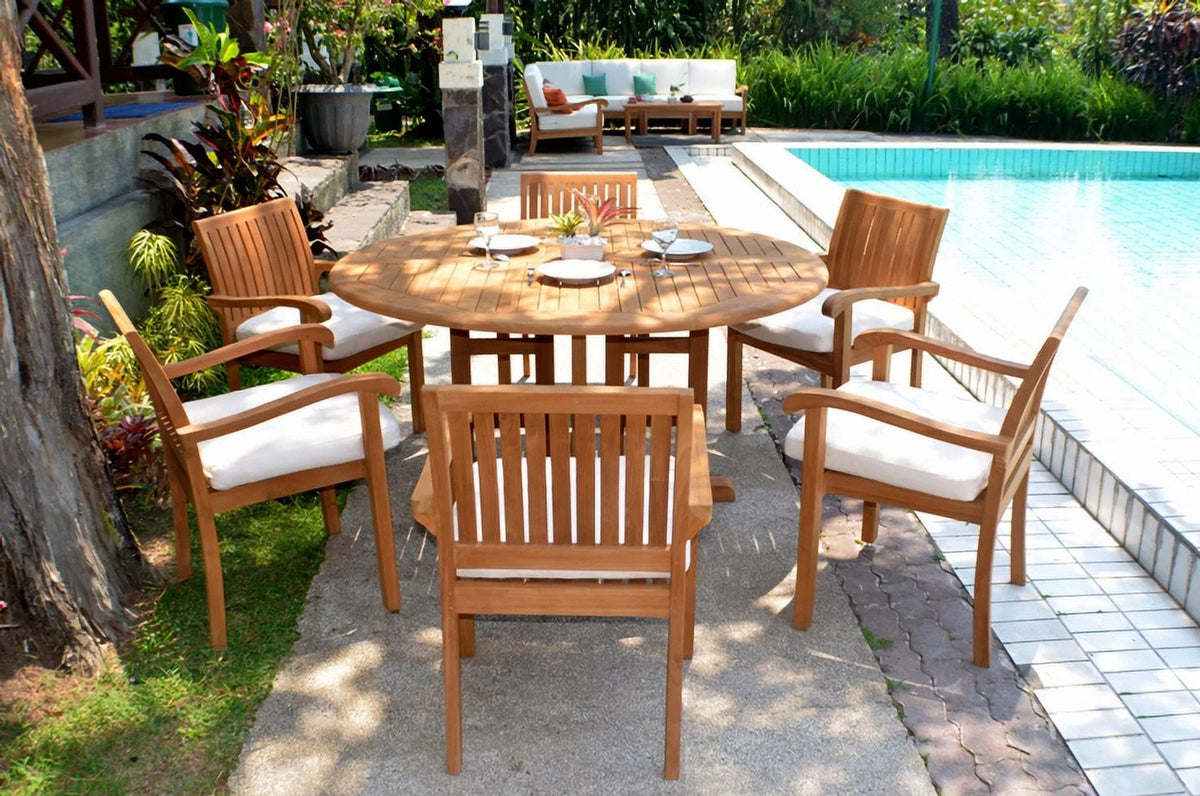 6 Seater 7 Pc Teak Dining Set F5259