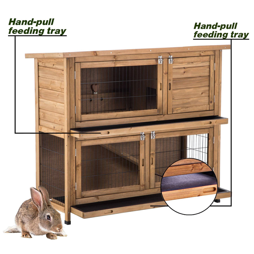 48x22 Wood Chicken Coop Hen House Rabbit Hutch Poultry Cage Y1155