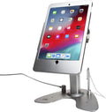 White Dual Kiosk Stand with Locking Case, Cable, Stylus and Tether K40821