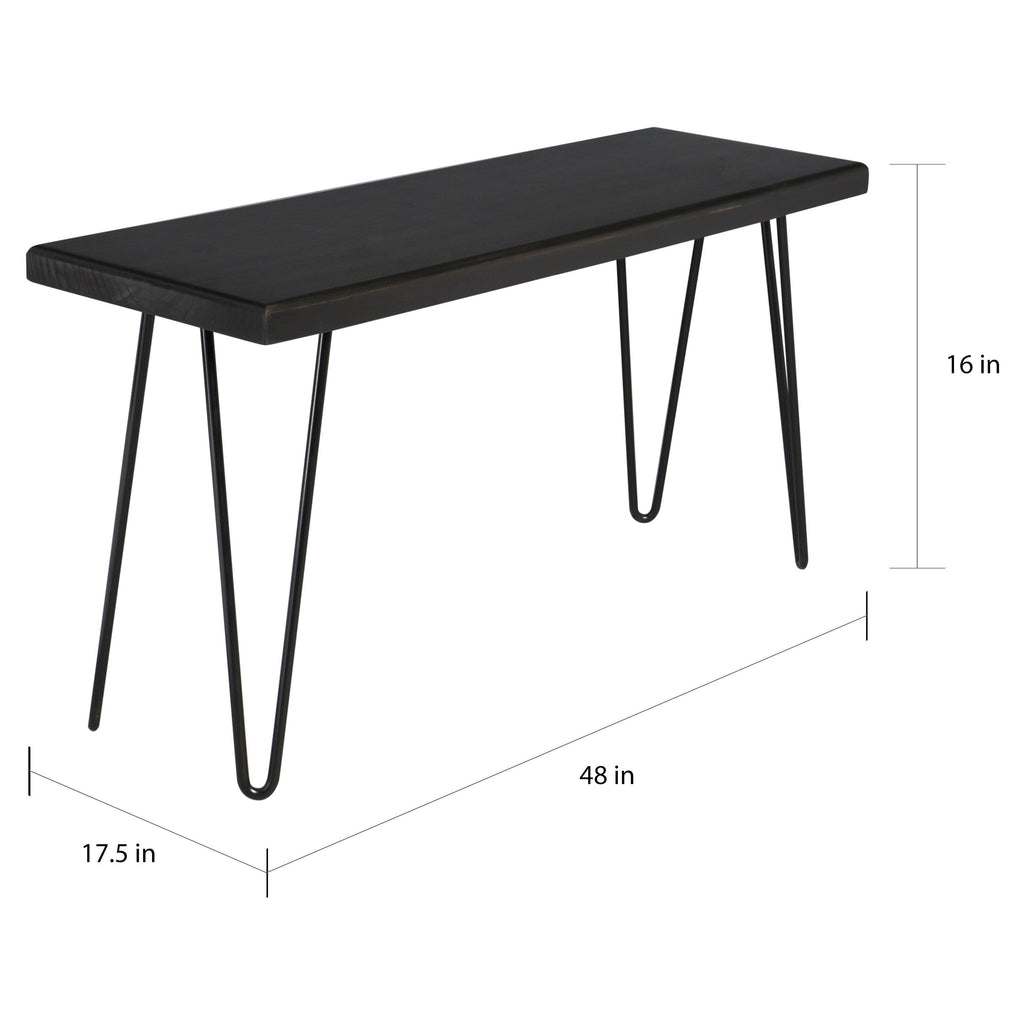 Weathered Gray Wood Bench D62570