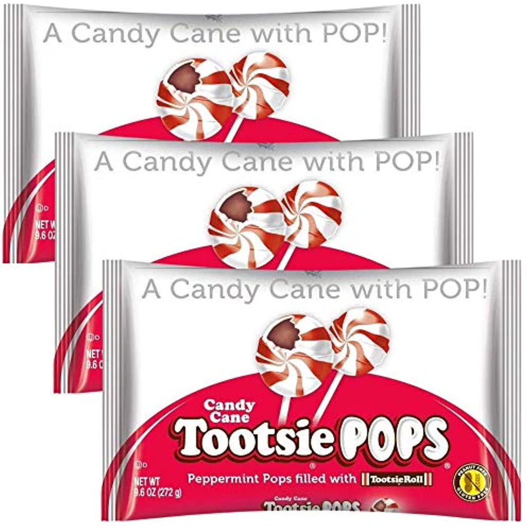 Candy Cane Tootsie Pops 9.6 Oz. Bags Pack Of 3 K46500