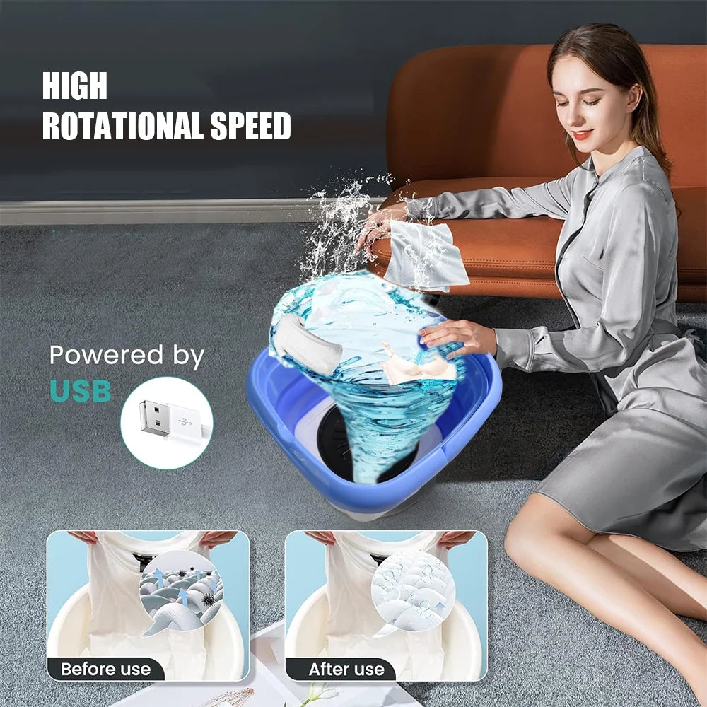 Portable Foldable Mini Washer and Dryer Combo Y92026