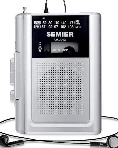 Compact Vintage Cassette Tape Player with AM FM Z4606