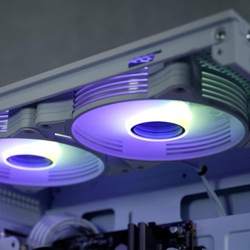 White Liquid-Cooled Gaming Desktop Computer, AMD Ryzen 7, RTX 4060 8GB, 32GB DDR4, 1TB NVMe SSD L525643