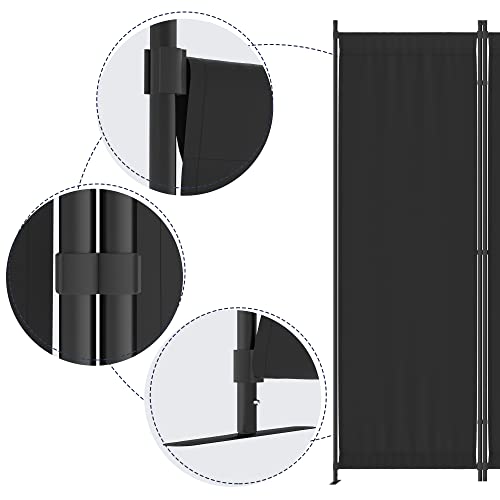 Black 4 Panel Folding Room Divider T920