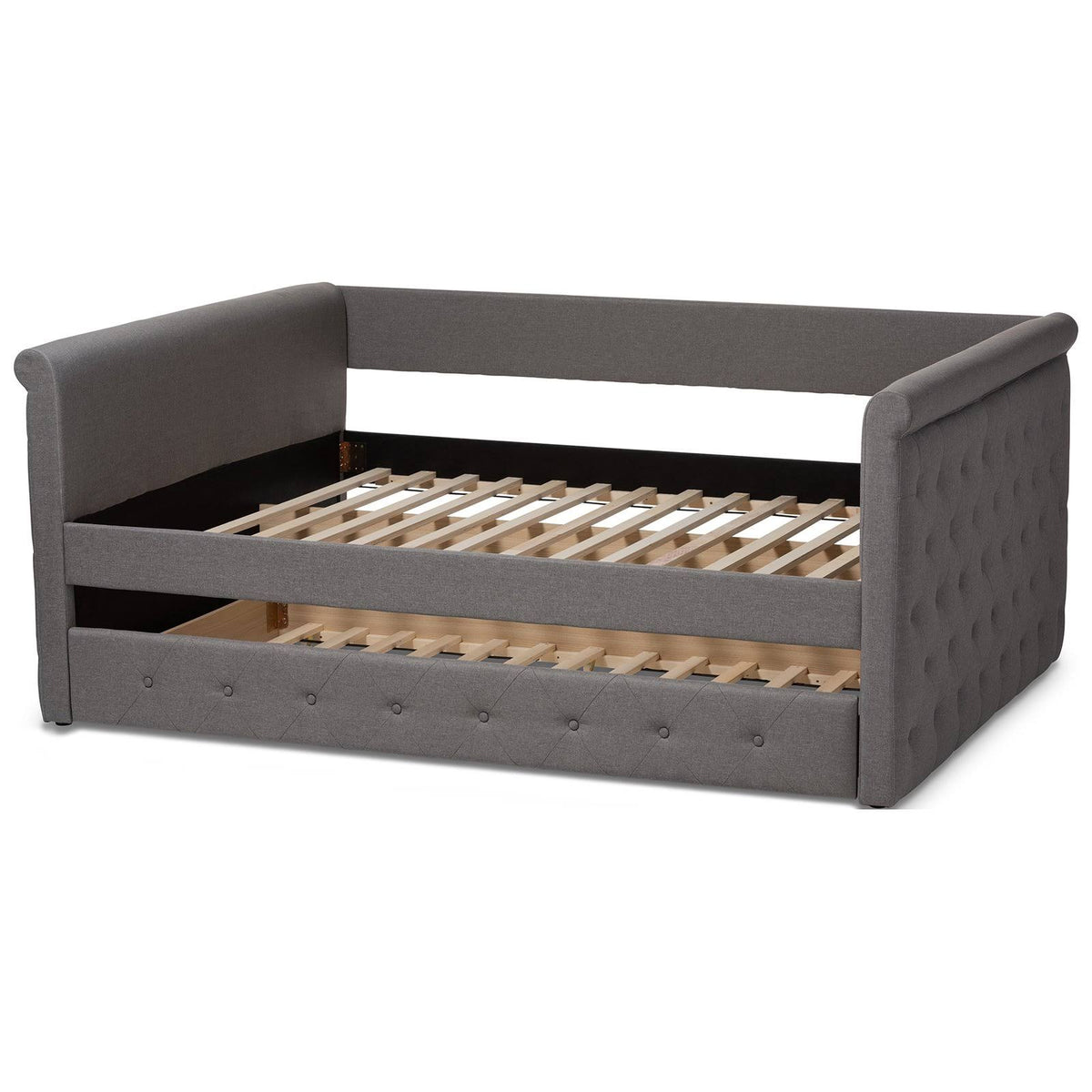 Queen Dark Grey Daybed with Trundle M709