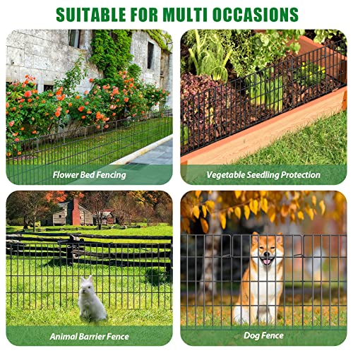 30 Pack Black Metal Wire Garden Fence K529