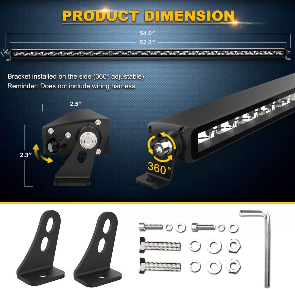 52Inch LED Light Bar with Spot Flood Combo Beam H877200