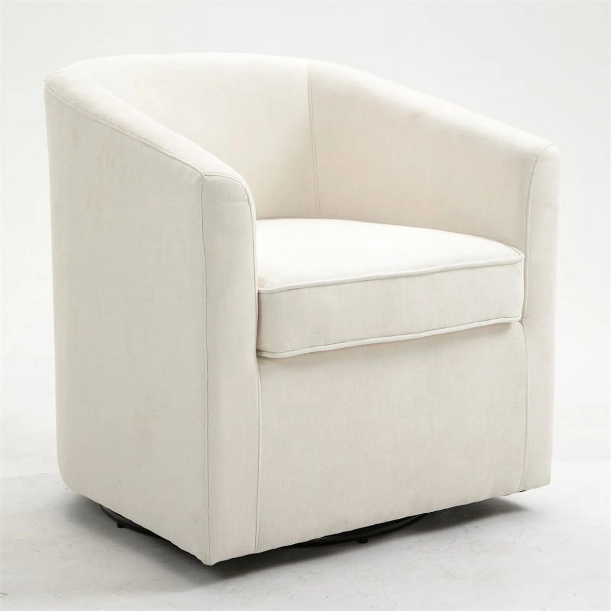 Beige Wood Swivel Upholstered Accent Chair B97400