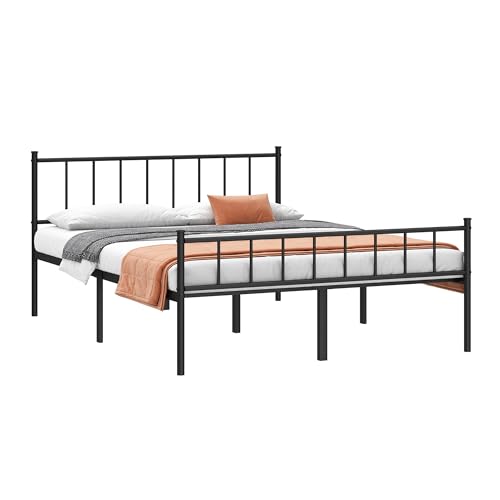 Full Metal Platform Bed Frame with Steel Slat Support X768