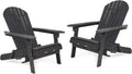Acacia Wood Folding Adirondack Chairs Set of 2 Q172477
