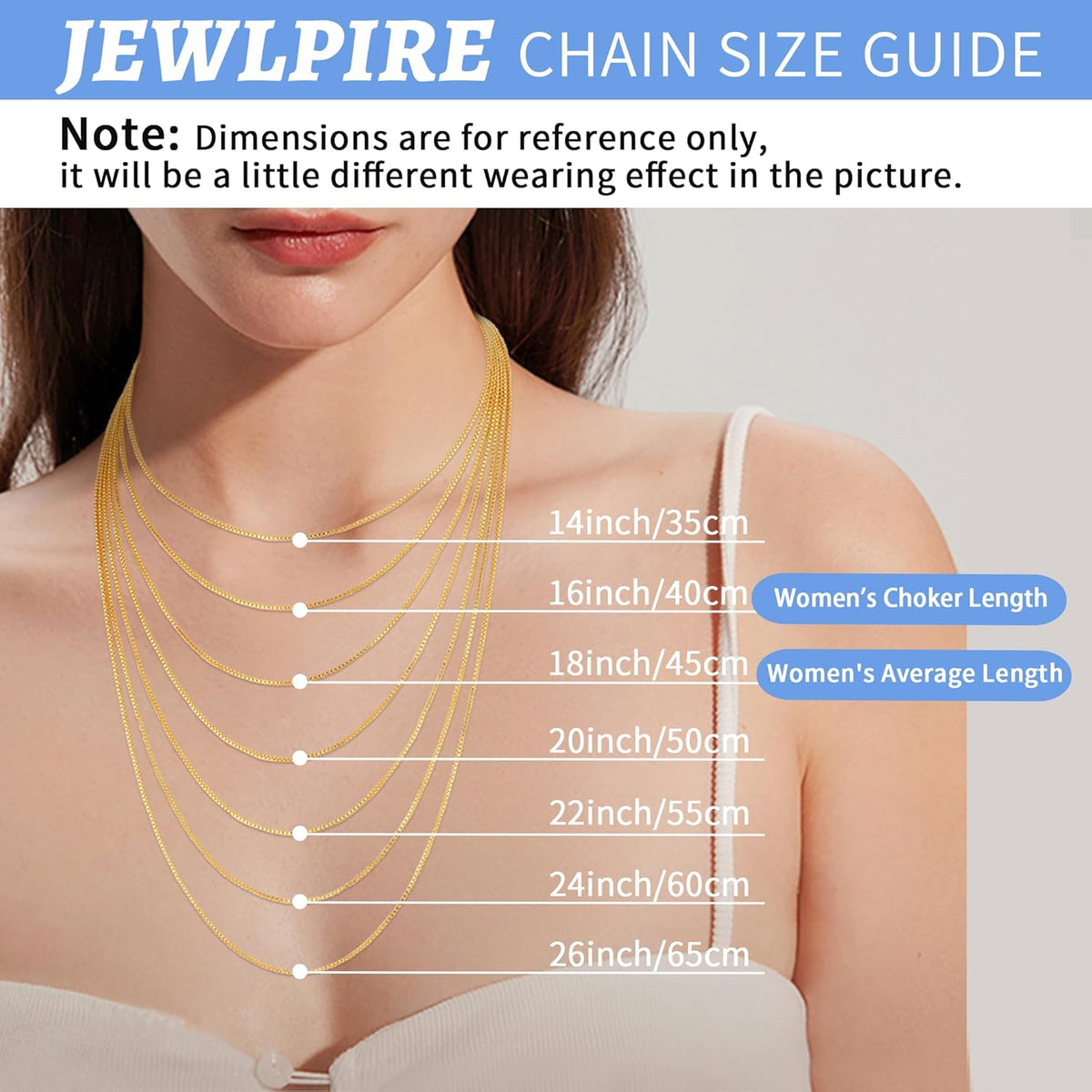 Solid 14K Gold Over 925 Sterling Silver Chain Necklace W726
