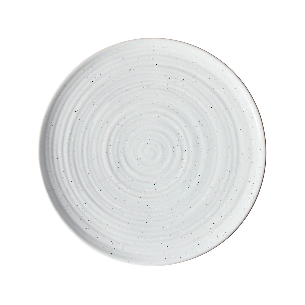 White Round Stoneware 16-Piece Dinnerware Set L36237