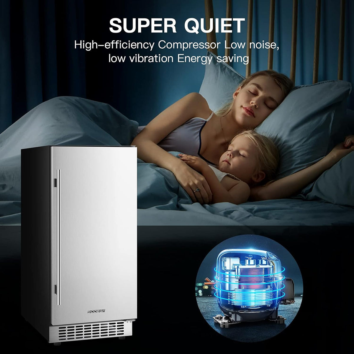15 Inch Stainless Steel Beverage Refrigerator 100 Cans W514