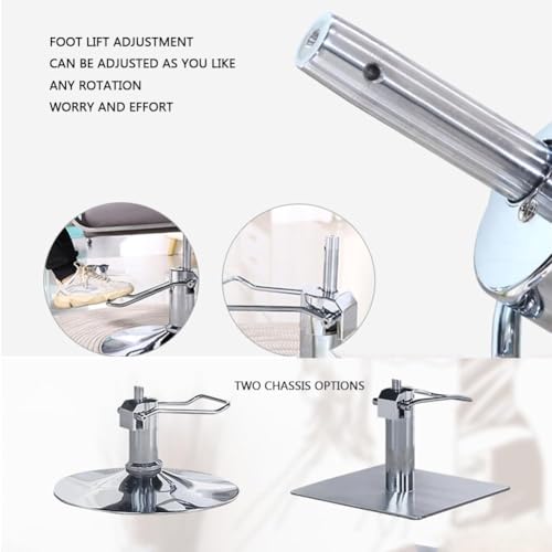 Grey Barber Chair with Heavy Duty Hydraulic Pump, 360 Degrees Swivel B171