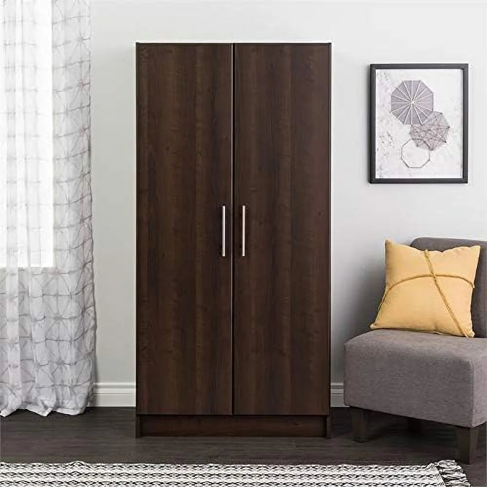 32" Wardrobe Armoire In Espresso H37258