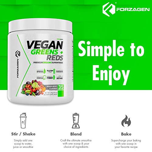 Vegan Greens & Reds Superfood Powder, 35 Servings K461