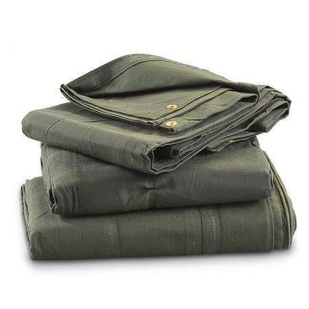 10 x 18 Heavy Duty Green Drab Canvas Tarp N782