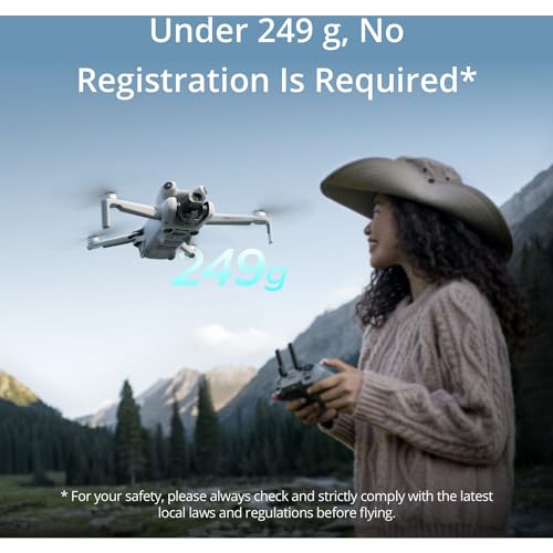 DJI Mini 4 Pro Drone Fly More Combo Plus with RC 2 Controller (With Screen) Folding Drone with 4K Video, Under 249g, 45 Mins Flight Time, Vision Sensing 3 Batteries Bundle with 2x 128GB Memory Card D2545