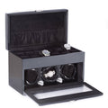 Lacquered Carbon Fiber Steel Gray 3 Watch Winder R7470