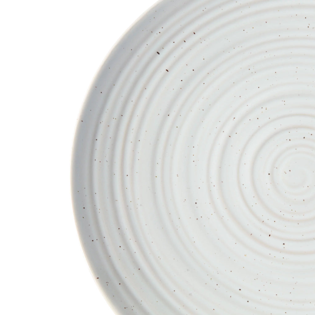 White Round Stoneware 16-Piece Dinnerware Set L36237