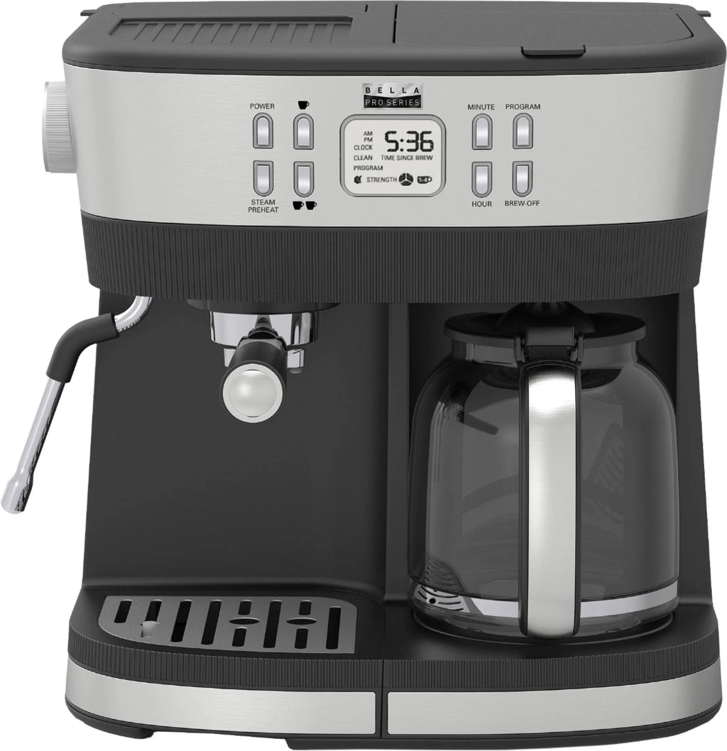 Combo Espresso and Drip Coffee Maker - Stainless Steel V3669