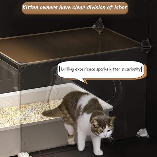 Large 2/3 Tier Cat Cage with Cat Litter Box W396969