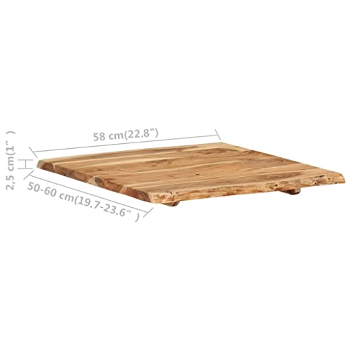 Solid Acacia Wood Table Top 22.8" x(19.7"-23.6") x1 I1345