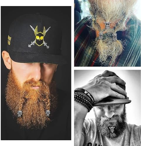 18pcs Stainless Steel Beard Beads V23288