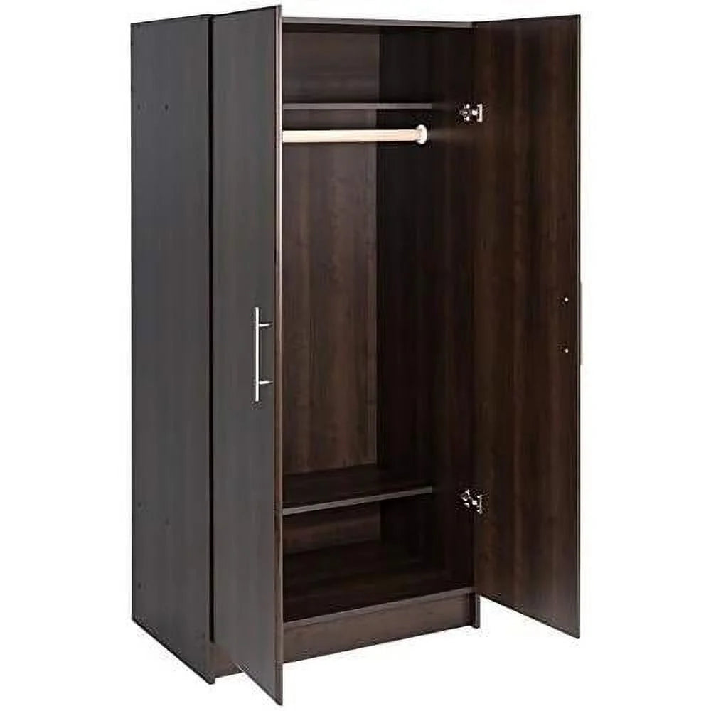 32" Wardrobe Armoire In Espresso H37258
