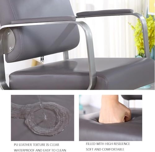 Grey Barber Chair with Heavy Duty Hydraulic Pump, 360 Degrees Swivel B171
