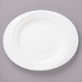 White Porcelain Oval Salad Plate - 24/Case B29146