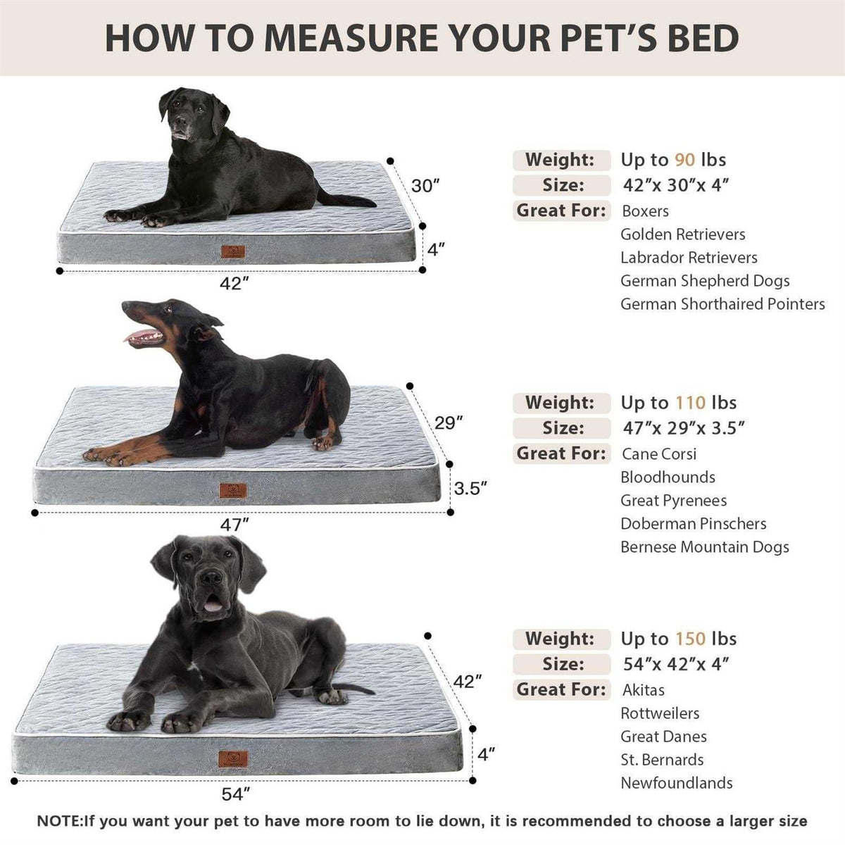 Orthopedic Waterproof Dog Bed with Removable Washable Cover O418807